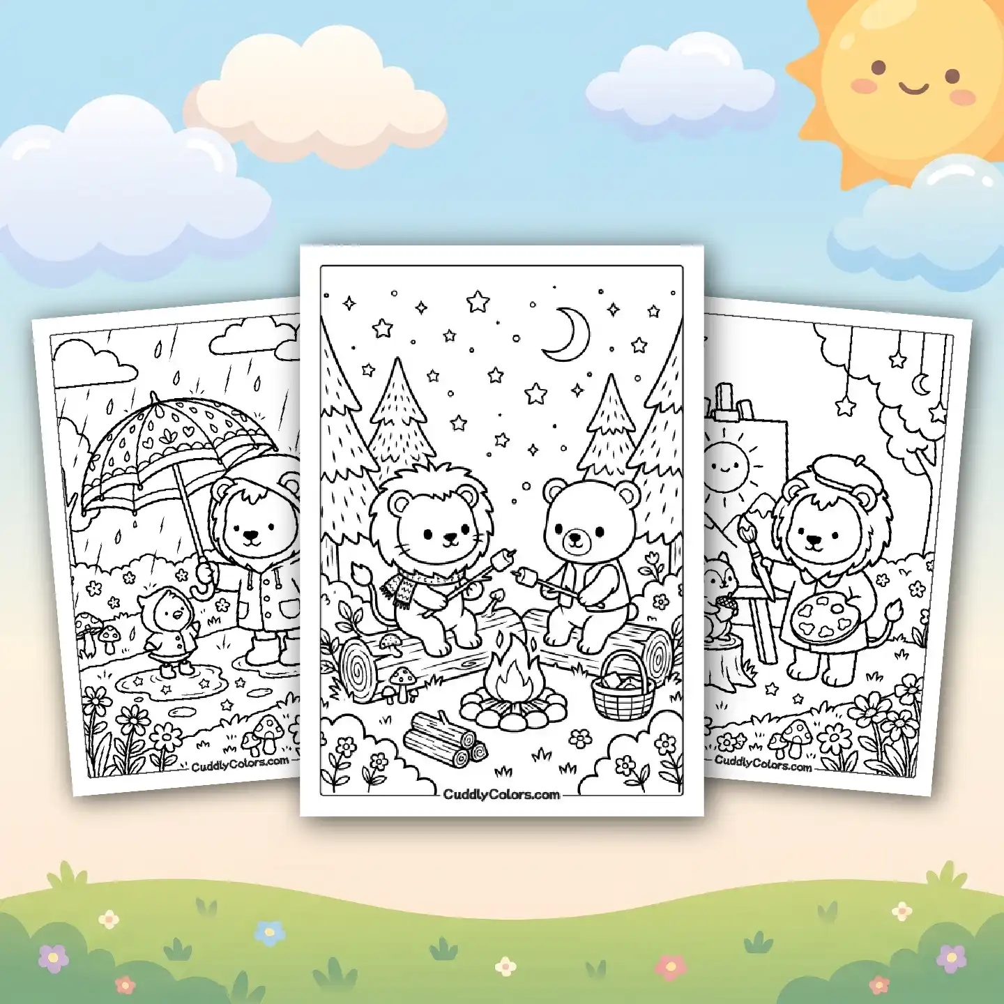 Cozy Lion Coloring Pages – Free Printable