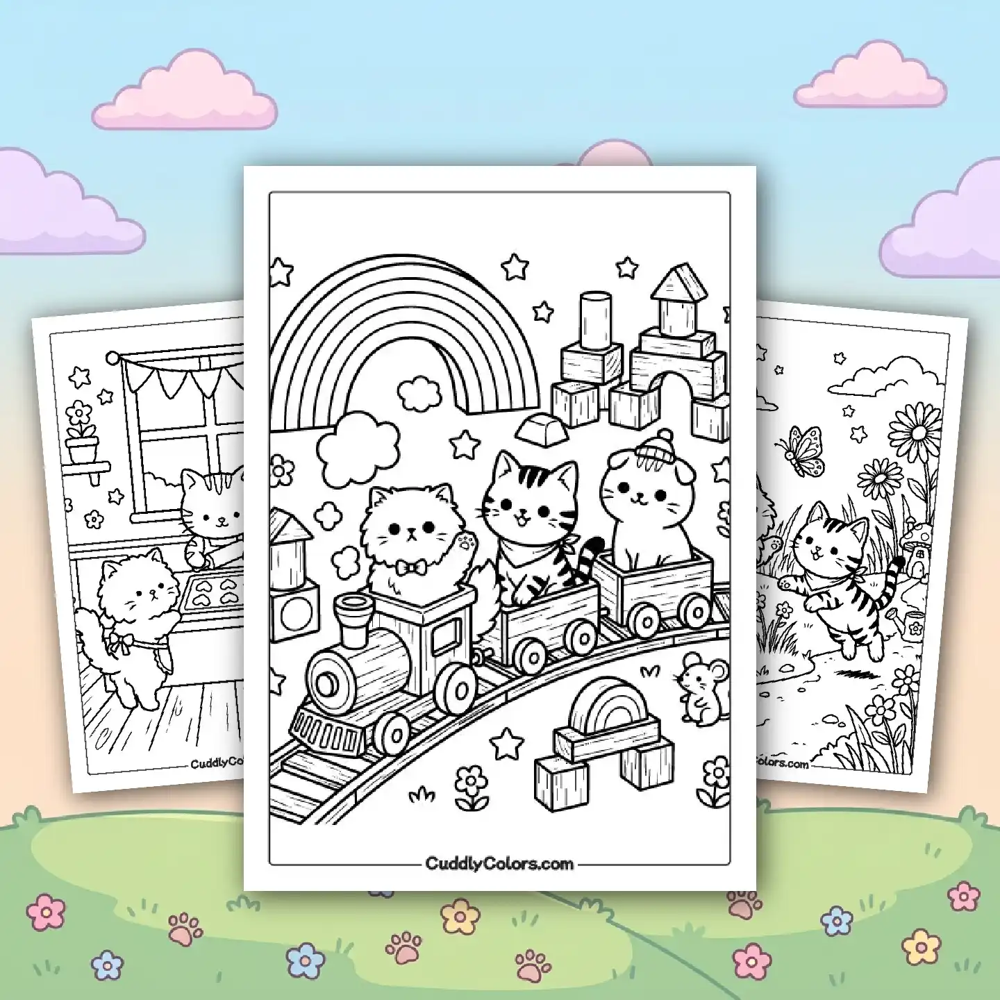Cute Cat Coloring Pages – Free Printable