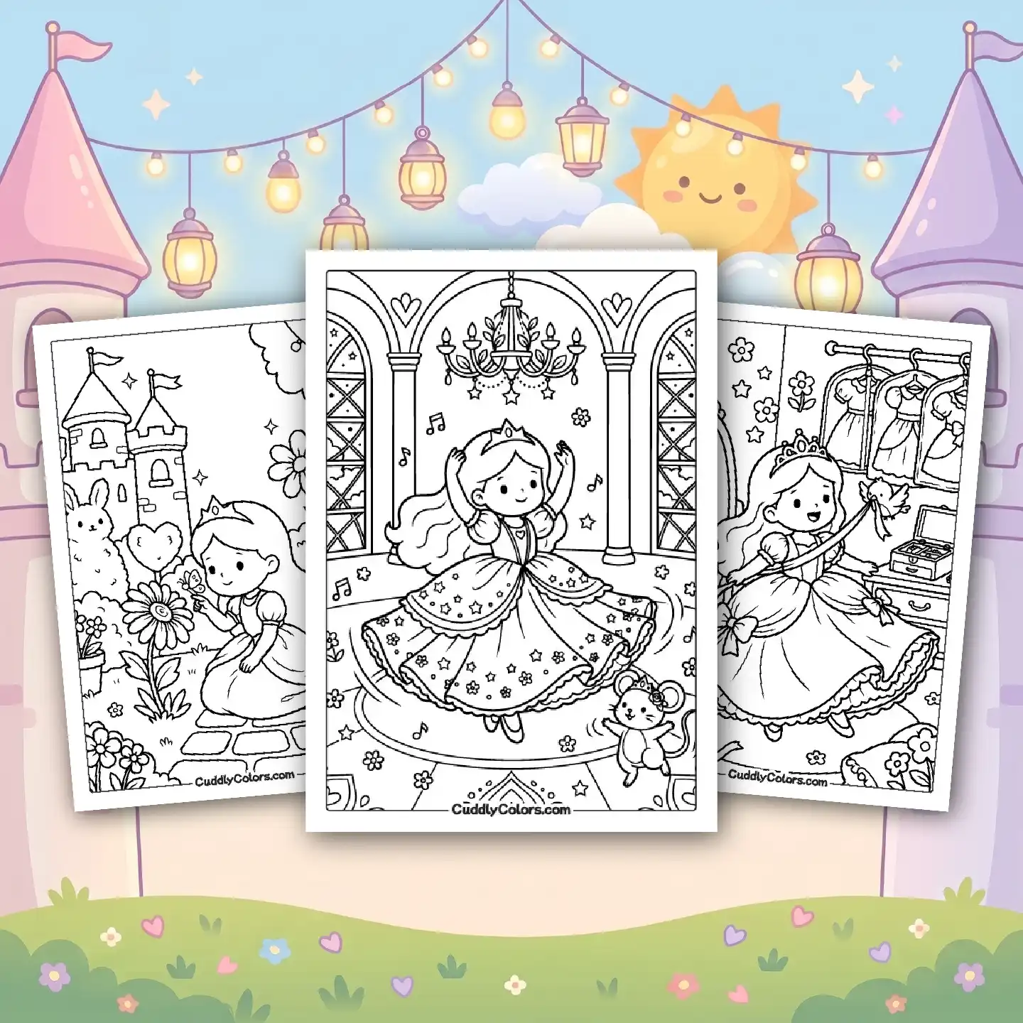 Cozy Princess Coloring Pages – Free Printable